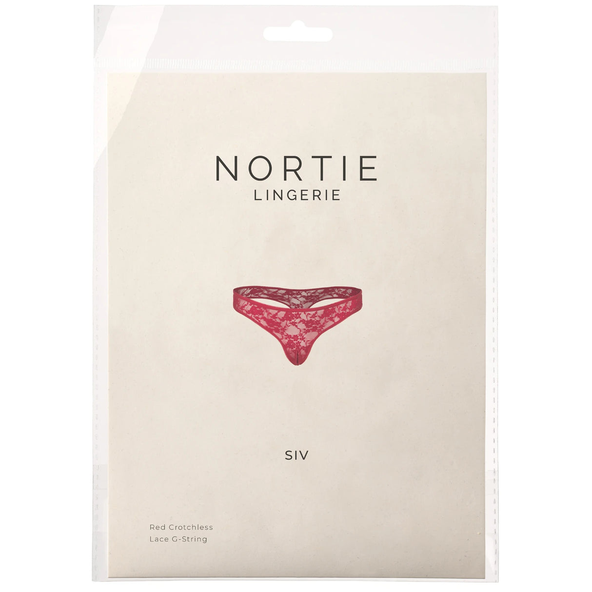 NORTIE Siv red crotchless S/M