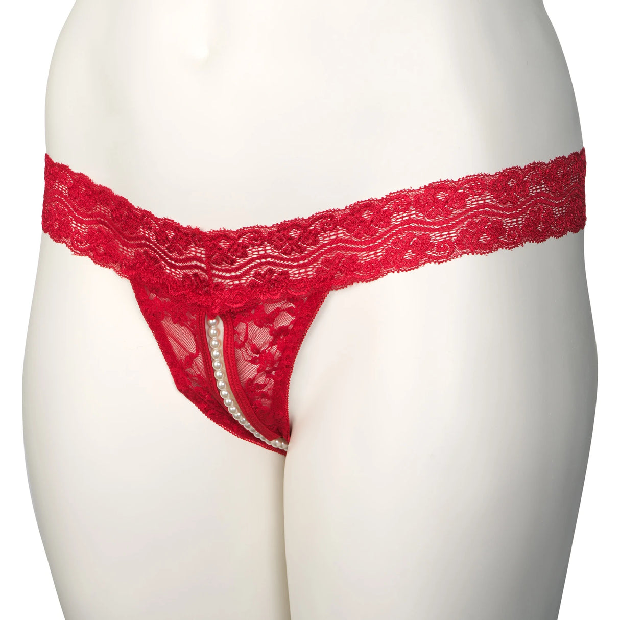 NORTIE Malin red crotchless thong L/XL