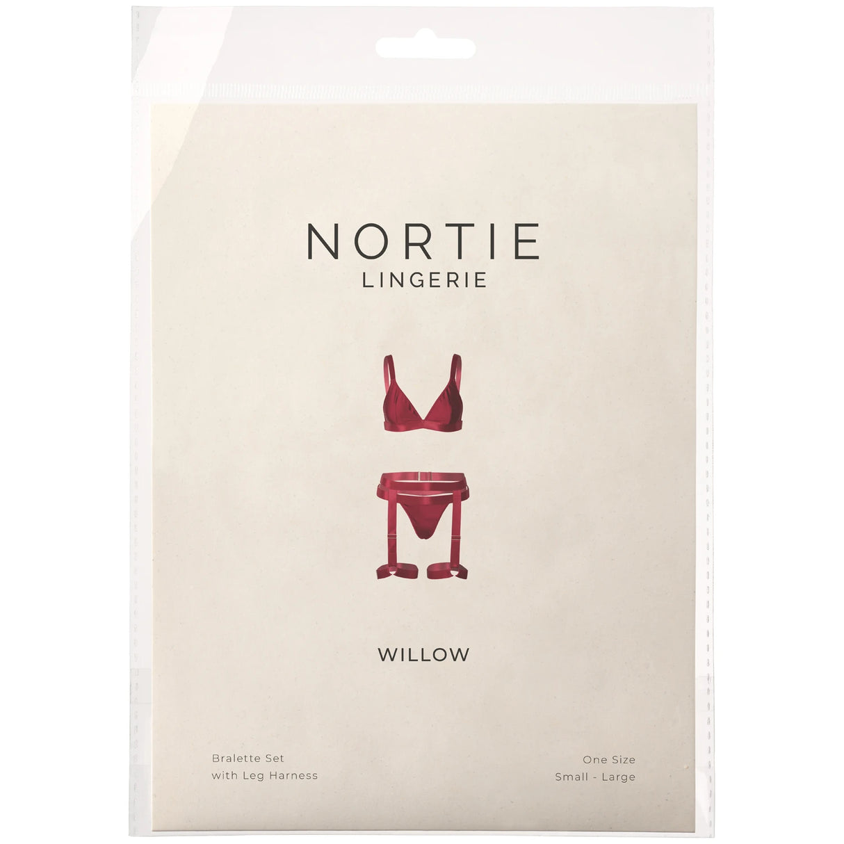 NORTIE willow bralette set with leg harness one size