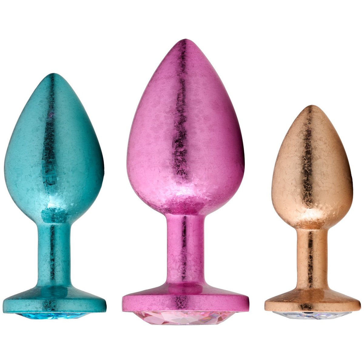 Baseks Metal Flake Jewel Butt Plug Set