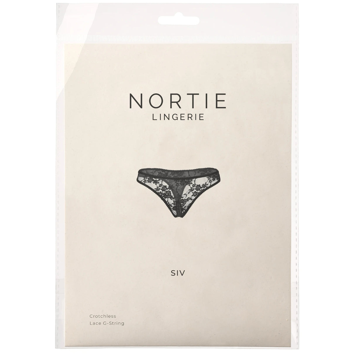 NORTIE Siv Åpen G-streng med Blonder S/M