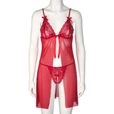 NORTIE Gro red lace babydoll set one size