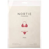 NORTIE Friia red triangle bra & crotchless g-string set plus size