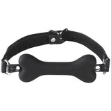 obaie Dog Bone Gag i Silikon og Kunstlær