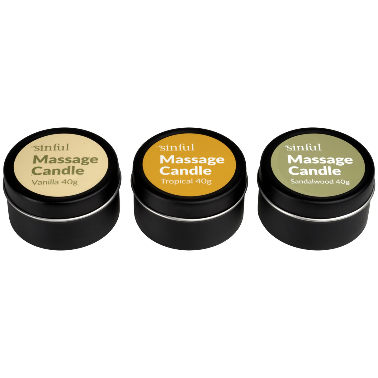 Sinful Massasjelys Sett 3 x 40 g
