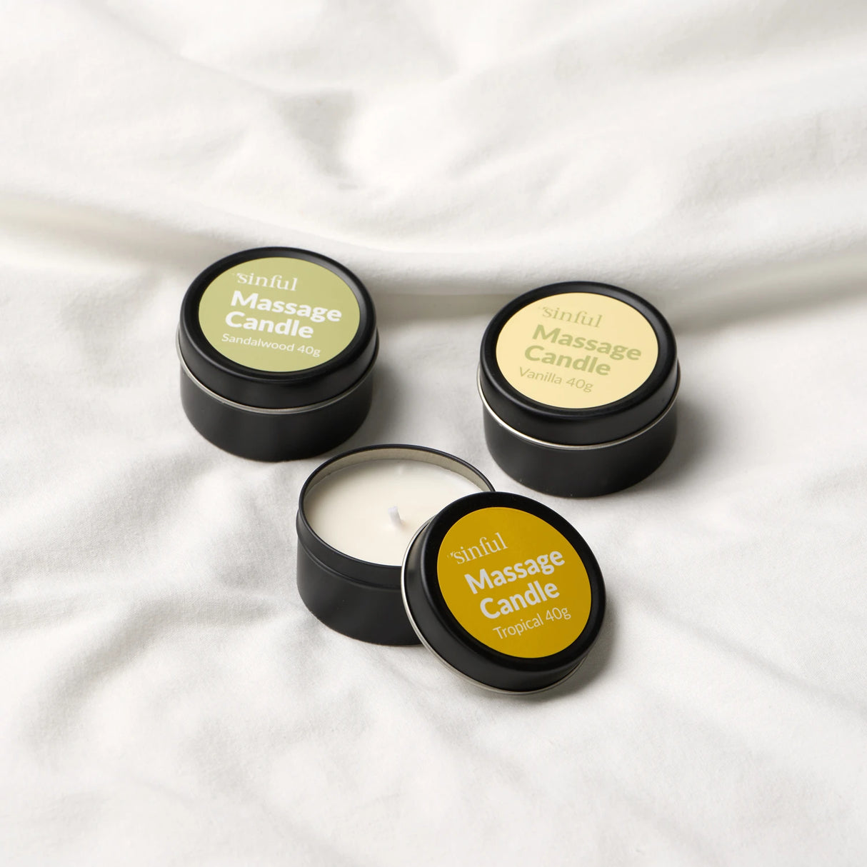 Sinful Massasjelys Sett 3 x 40 g