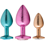 Baseks Metal Flake Jewel Butt Plug Set
