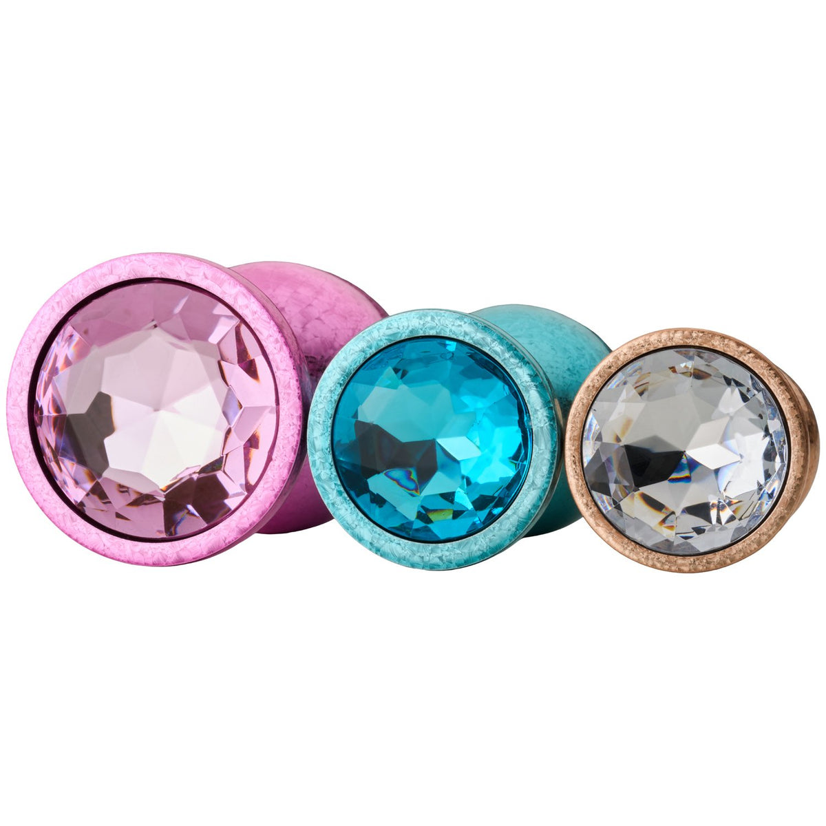Baseks Metal Flake Jewel Butt Plug Set