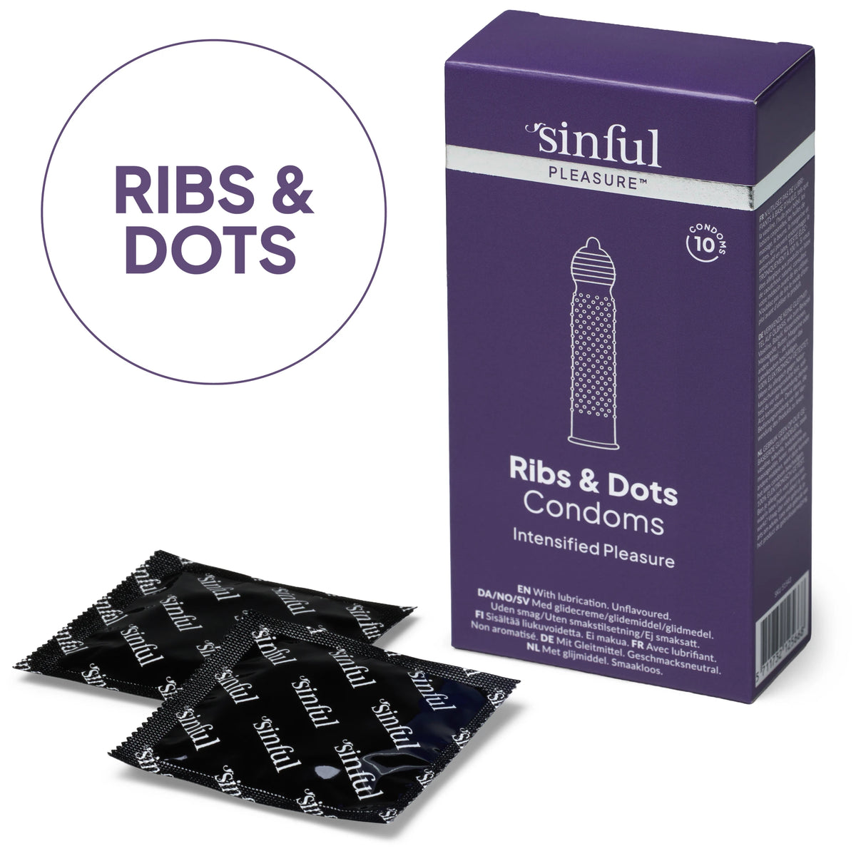 Sinful Pleasure Ribs & Dots kondomer 10 pcs